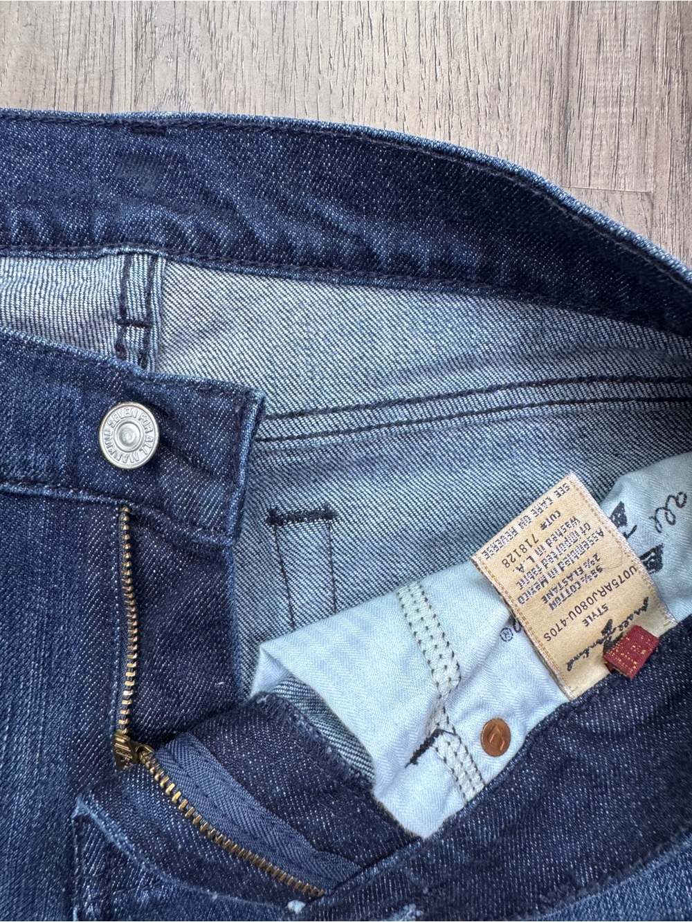 7 For All Mankind Bootcut Jeans Sz 26 Dark Wash Rare Pocket Detail - Picture 7 of 14